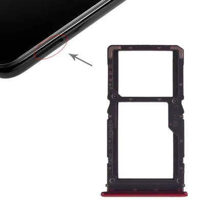 Immagine prodotto di Vassoio per scheda SIM per Xiaomi Redmi Note 7 Rosso Supporto per scheda Sostituzione Ricambio Nuovo