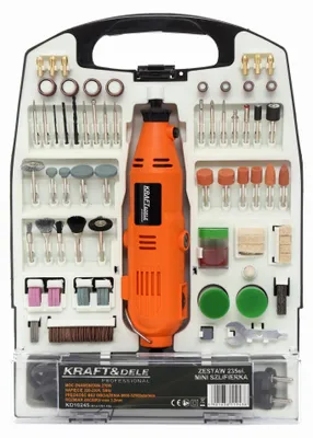 Obrázek produktu pro KRAFT&DELE Mini přímá bruska 270W s příslušenstvím 235ks KD10245