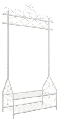 Produktbild von Vintage-Kleiderständer – stabiles Metall – platzsparend – beige – 92 x 173 x 41 cm