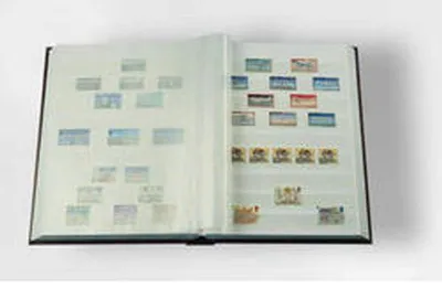 Image de Briefmarken Einsteckbuch BASIC, Einband unwattiert in Blau, DIN A4