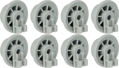 Produktbild von vhbw 8x Korbrolle für Unterkorb Ersatz für Bosch 00170838, 00183955, 00420198, BSGH00165314, 165314, 00170834 für Geschirrspüler - Durchmesser 35 mm