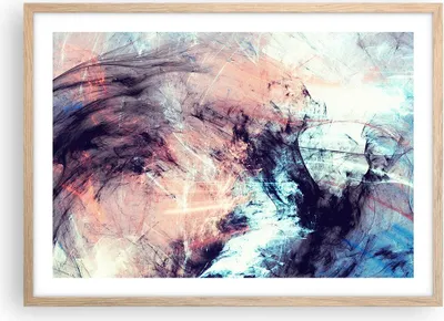 Produktbild von Gerahmtes Poster - Rahmen in heller Eiche - Abstraktion modern - 70x50 cm - Wand Bild - Wanddeko - Wandbilder - Wandposter - Bilderrahmen - Bilder - Kunstdruck - Wandbild - P2NAA70x50-3423
