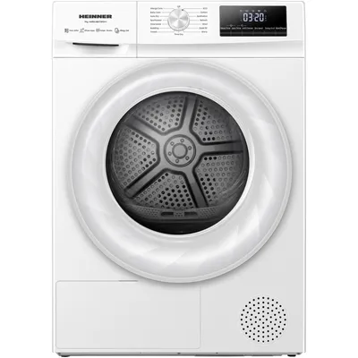 Produktbild von Heinner HHPD-HMY70FD++, Freistehend, Frontlader, Wärmepumpe, Weiß, Drehregler, Berührung, Rechts