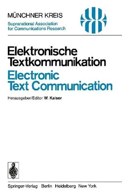 Produktbild von Elektronische Textkommunikation / Electronic Text Communication