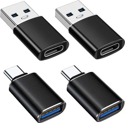 Image de Adaptateur USB-C femelle vers USB 3.0 mâle avec 2 ports USB-A 3.0 femelles