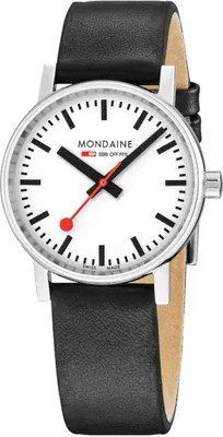 Produktbild von Mondaine Uni Uhr Classic Armbanduhr 35 mm MSE.35110.LBV Leder