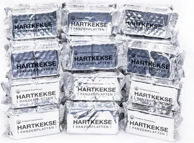 Produktbild von 50 x 125 g Hartkekse (Panzerplatten), original Bundeswehr Produktion