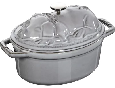 Produktbild von Staub Guss Cocotte "Schwein", oval Graphitgrau 17 cm