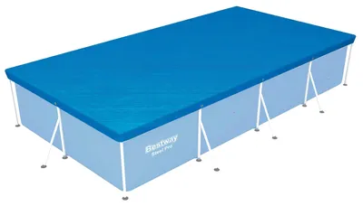 Obrázok produktu pre Bestway 58107 – Plachta na zakrytie bazéna s ráмом, rozmer 400 x 211 cm