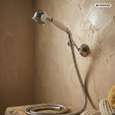 Produktbild von PaulGurkes Brausegarnitur Retro Nostalgie Handbrausen Set Duschkopf Schlauch