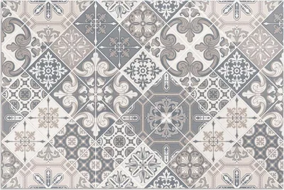 Imagen del producto de Alfombra vinílica con diseño catalán – 100x150 cm – Alfombra para exteriores – Terraza – Resistente a la intemperie – Moderna