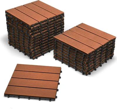Produktbild von SAM® Terrassenfliesen Balkonfliesen WPC 22 Stück=2 m² teakfarben