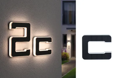 Image de Paulmann Solar LED Lampe de numéro de maison lettre c
