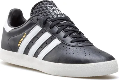 A single black Adidas sneaker with white stripes and a white sole, shown from a side-angle on a white background.