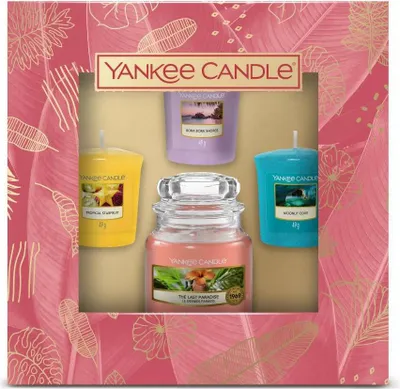 Produktbild von 1 Small Jar + 3 Votivkerzen - Geschenkset "The Last Paradise"