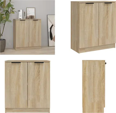 Obrázek produktu pro vidaXL Příborník Sonoma dub 60x30x70 cm materiál na bázi dřeva - Příborník - Příborníky - Skříňka - Úložná skříňka