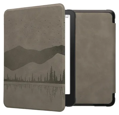 Produktbild von kwmobile Schutzhülle für Amazon Kindle Paperwhite (2024) / Colorsoft Hülle - eReader Case aus Kunstleder mit Auto Sleep Funktion - Sternenhimmel Nacht