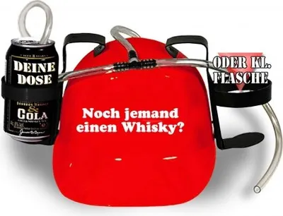 Produktbild von Trinkhelm Spaßhelm mit Printmotiv - Noch jemand einen Whisky - 11842 Color - rot