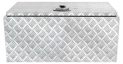 Zdjęcie produktu dla Skrzynka narzędziowa do samochodów ciężarowych, wytrzymała konstrukcja aluminiowa, 76 cm x 41 cm x 36 cm, bezpieczny system zamykania, przenośna konstrukcja, idealna do przechowywania narzędzi