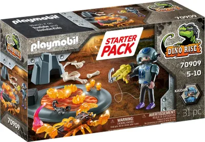 Produktbild von PLAYMOBIL Dino Rise 70909 Starter Pack Kampf gegen den Feuerskorpion