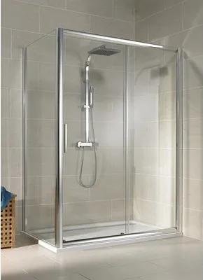 Produktbild von SCHULTE Schiebetür für Seitenwand Kristall/Trend 140 x 185 cm Klarglas Profilfarbe chrom