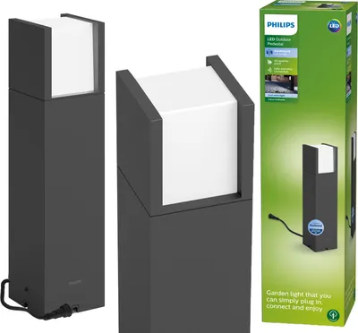 Obrázek produktu pro Philips Stojanové svítidlo Arbour 6 W, Venkovní sloupkové osvětlení, Antracit, Kov, IP44, Terasa, Zahrada, III