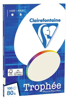 Produktbild von Clairefontaine CLAIRALFA PPP A4 80G 100BL GRAU