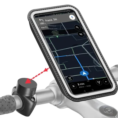 Produktbild von Shapeheart Fahrrad-Handyhalterung PRO mit Abnehmbarer Weatherproof-Hülle