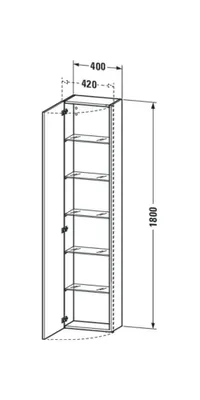 Produktbild von DURAVIT DS1228R2121 Hochschrank DuraStyle 240x400x1800mm