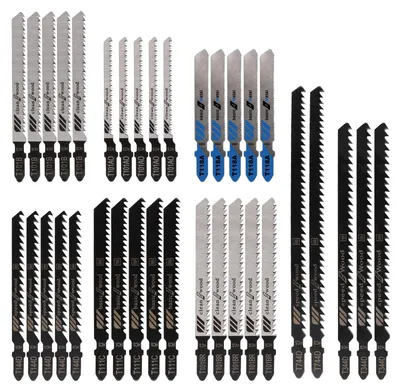 Produktbild von Ein 35-teiliges Set von Stichsägeblätter für Holz und Metall