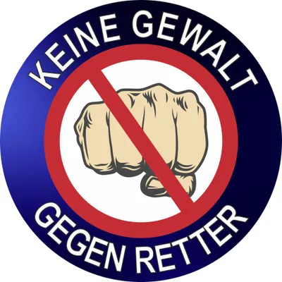 Produktbild von Hermann Schütz Aufkleber Keine Gewalt gegen Retter