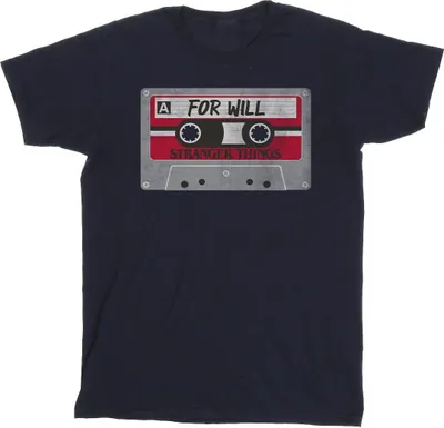 Produktbild von Netflix - "Stranger Things Cassette For Will" T-Shirt für Herren BI45697 (XXL) (Marineblau)