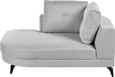 Produktbild von BELIANI Chaiselongue Rechtsseitig Grau Kunstleinen Wasserabweisend mit Dekokissen Armlehnen Tiefer Sitzfläche Modern Wohnzimmer Récamiere Liegesofa
