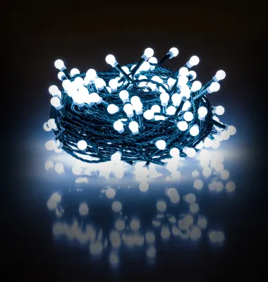 Obrázok produktu pre RETLUX RXL 264 reťaz cherry, 8 funkcií, 100LED, dĺžka 10+5m, časovač 6/18 h, studená biela, pre vnútorné aj vonkajšie použitie