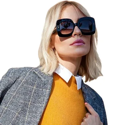 Produktbild von Sunblock Frauen-Sonnenbrillen Rauma Oversize Schwarz gläser Schwarz