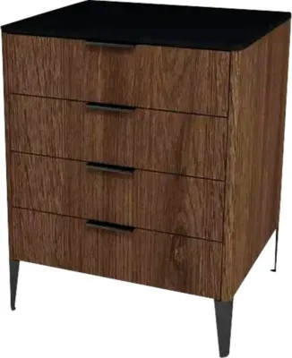 Produktbild von Devo Waschtischunterschrank mit 4 Schubladen Lotos BxHxT 60 x 76 x 53 cm Frontfarbe bronze e x pressive oak
