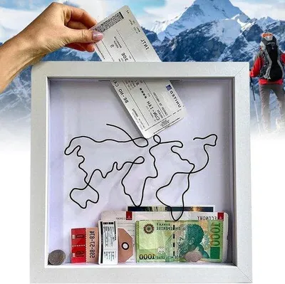 Produktbild von Abenteuerarchivbox für Reiseabenteuer und Sammlungen mit Tickets - Schattenschachtel von 2020 cm