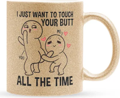 Produktbild von 22Feels Glitzertasse Gold Paar Jahrestag Geschenk Hochzeitstag Ehefrau Ehemann Valentinstag Sie Ihn Freund Freundin Geburtstag Weihnachten Liebe Paar Geschenkidee Bürotasse