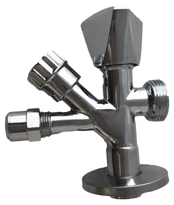 Produktbild von Eckventil mit Waschmaschinenanschluss 1/2 x 3/4 x 10 Messing