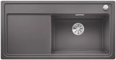 Produktbild von BLANCO ZENAR XL 6 S-F DampfgarPlus flächenbündige Spüle / Edelstahl / Felsgrau / Becken rechts / Excenter