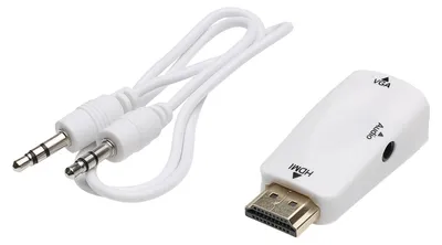 Produktbild von Adapter | HDMI male/SUB-D female gerade, weiß