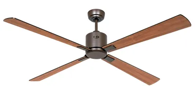 Obrázek produktu pro Energeticky úsporný stropní ventilátor s dálkovým ovládáním Eco Neo III WiFi 152 cm bronzové lopatky černá / teakové dřevo