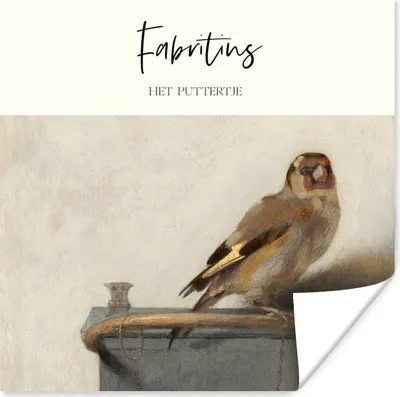 Produktbild von MuchoWow® Poster Kunst - Der Stieglitz - Fabritius 100x100 cm - Babyzimmer