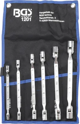 Obrázek produktu pro BGS technic Double Ring Spanner Set with flexible Heads, 1,4 kg