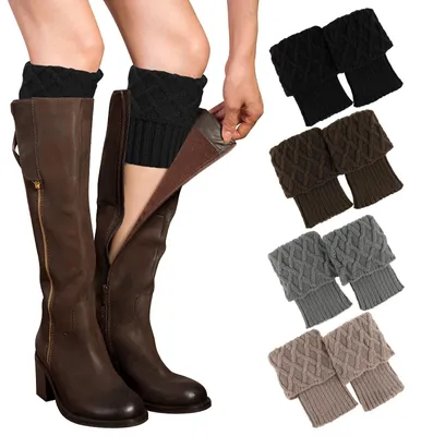 Image de Solidchoice - Chaussettes chauddantes en tricot pour l'hiver, pour femmes
