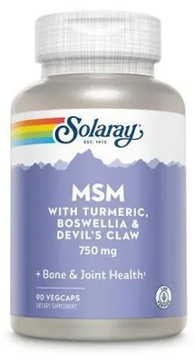 Zdjęcie produktu dla Msm 750 mg z kurkumą + kadzidłem + diabelskim pazurem. 90 kaps