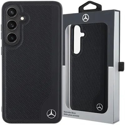 Produktbild von Etui Mercedes Leder Debossed Line Magsafe Na Samsung Galaxy S24 - Czarne