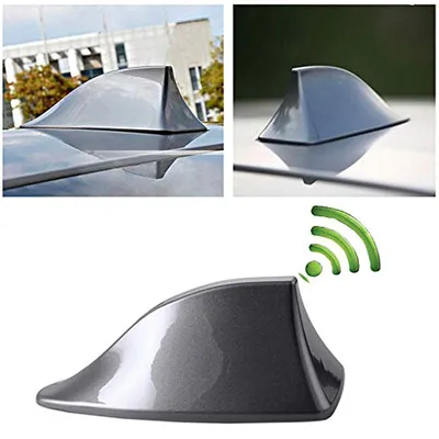 Image de Antenne "aileron de requin" universelle pour voiture, avec base adhésive étanche
