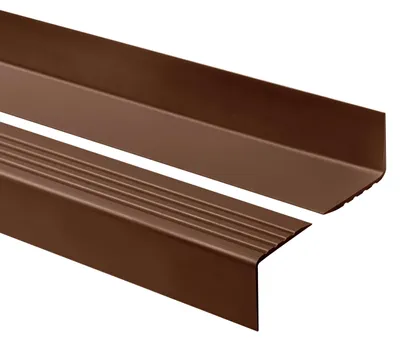 Obrázok produktu pre QUEST Protišmykový schodiskový profil RGP PVC, ochrana schodov, 50x42mm, hnedá