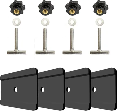 Produktbild von ULROAD Schrauben zur Ladungssicherung auf der Schiene + Führungsbügel passend für VW T5 T6 Multivan Transporter California Profilschienen z.B. Multiflexboard oder Möbel Profilschiene